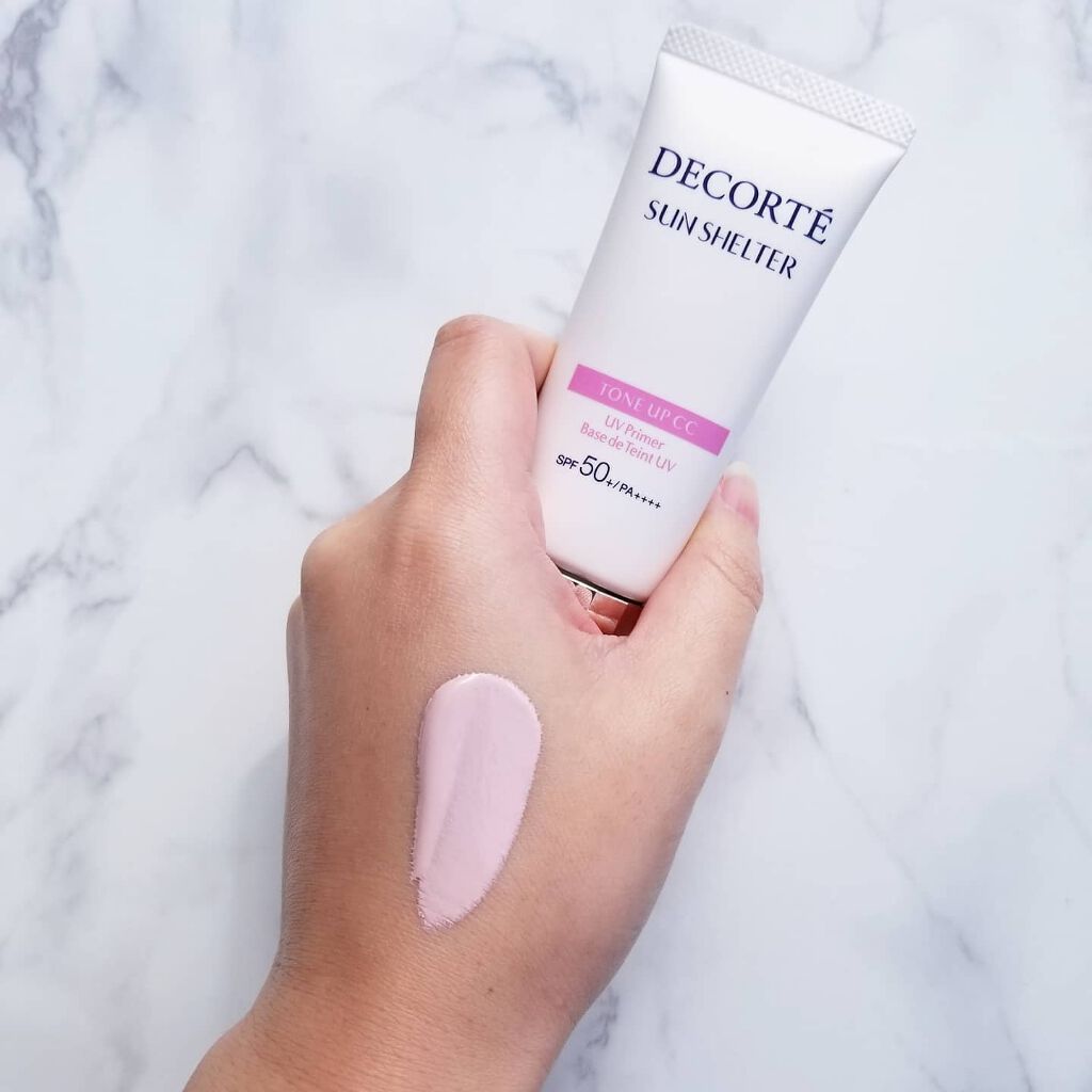 サンシェルター トーンアップCC/DECORTÉ/CCクリームを使ったクチコミ(2枚目)