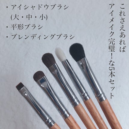 SIXPLUSアイメイクブラシ 5本セット高級動物毛 化粧ポーチ付き/SIXPLUS/メイクブラシを使ったクチコミ(5枚目)