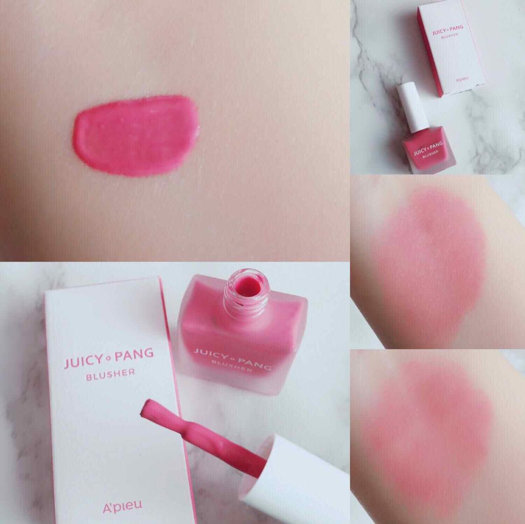 ジューシー パン ウォーター ブラッシャー/A’pieu/リキッドチークを使ったクチコミ（2枚目）