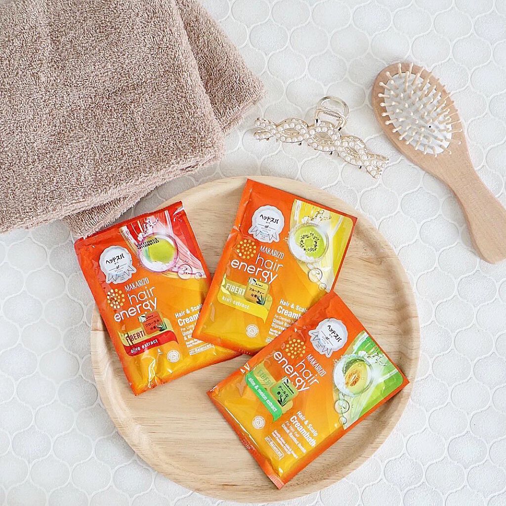 ヘアエナジー　クリームバス　ファイバーセラピーヘア＆スカルプクリーム/MAKARIZO/ヘアミルクを使ったクチコミ（1枚目）