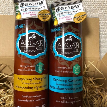 HASK アルガンオイルダメージケアシャンプーのクチコミ「ハリウッドNo.1ヘアケアブランド🇺🇸
《HASK アルガンダメージリペアシャンプー》
355.....」(1枚目)