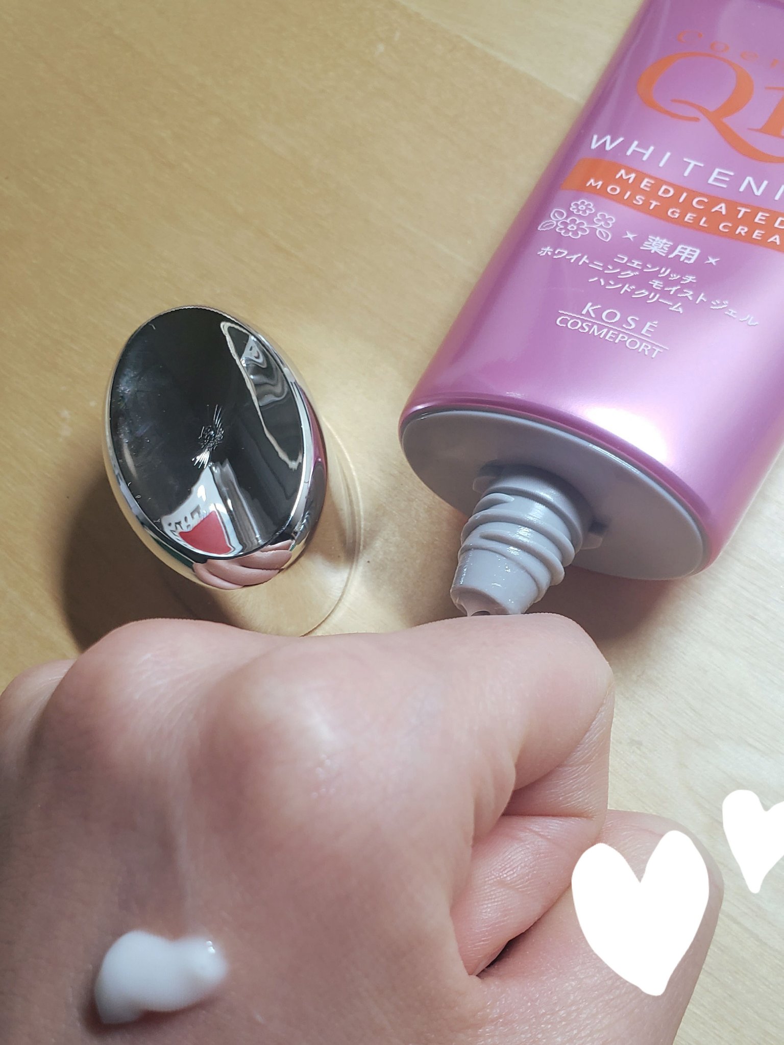 薬用ホワイトニング ハンドクリーム モイストジェル 80g/コエンリッチQ10/ハンドクリームを使ったクチコミ（2枚目）