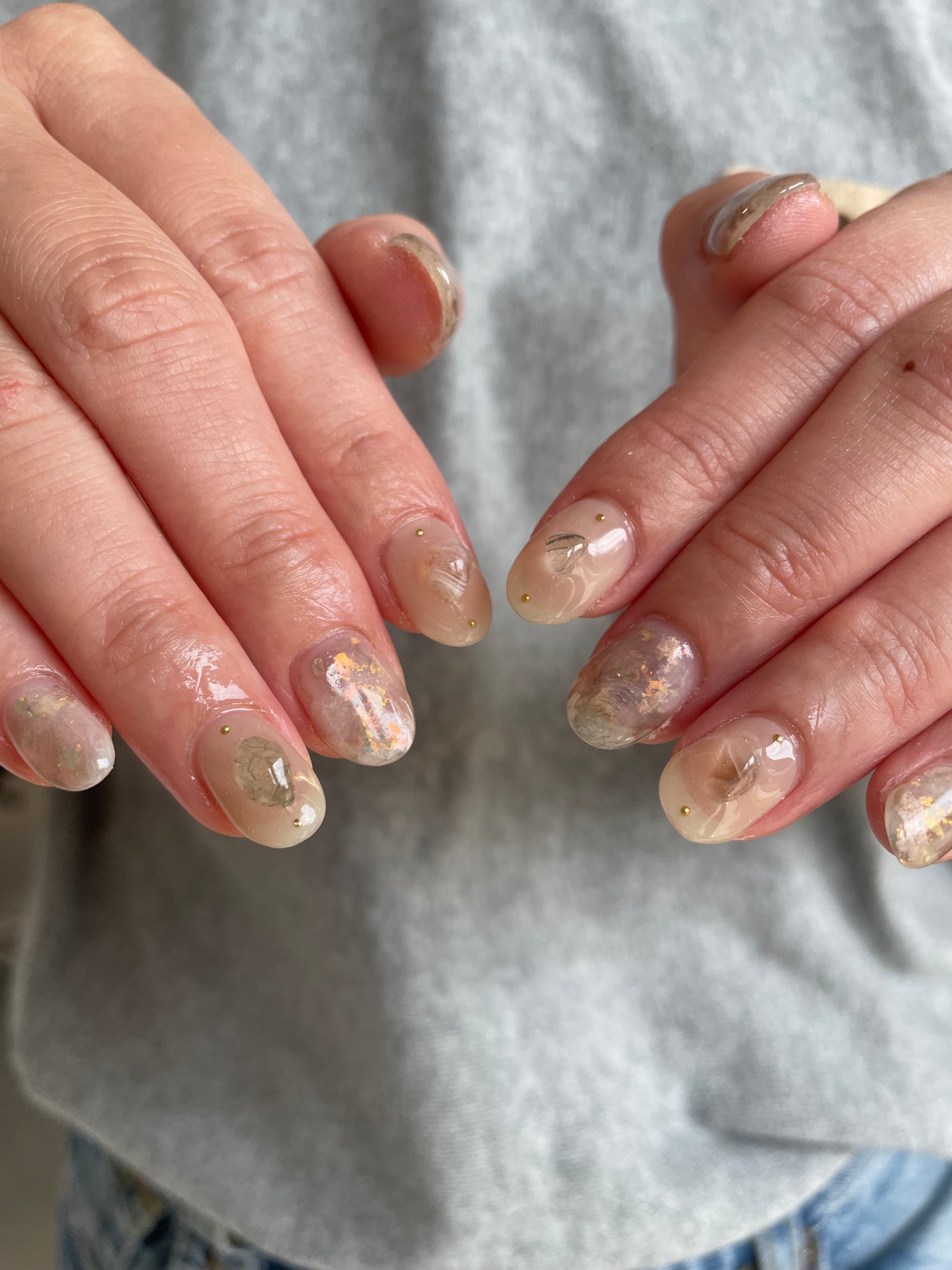 夏美🍉フォロバ on LIPS 「【夏の人気デザイン🏊♀️天然nuance】夏らしい透け感のネ..」(3枚目)