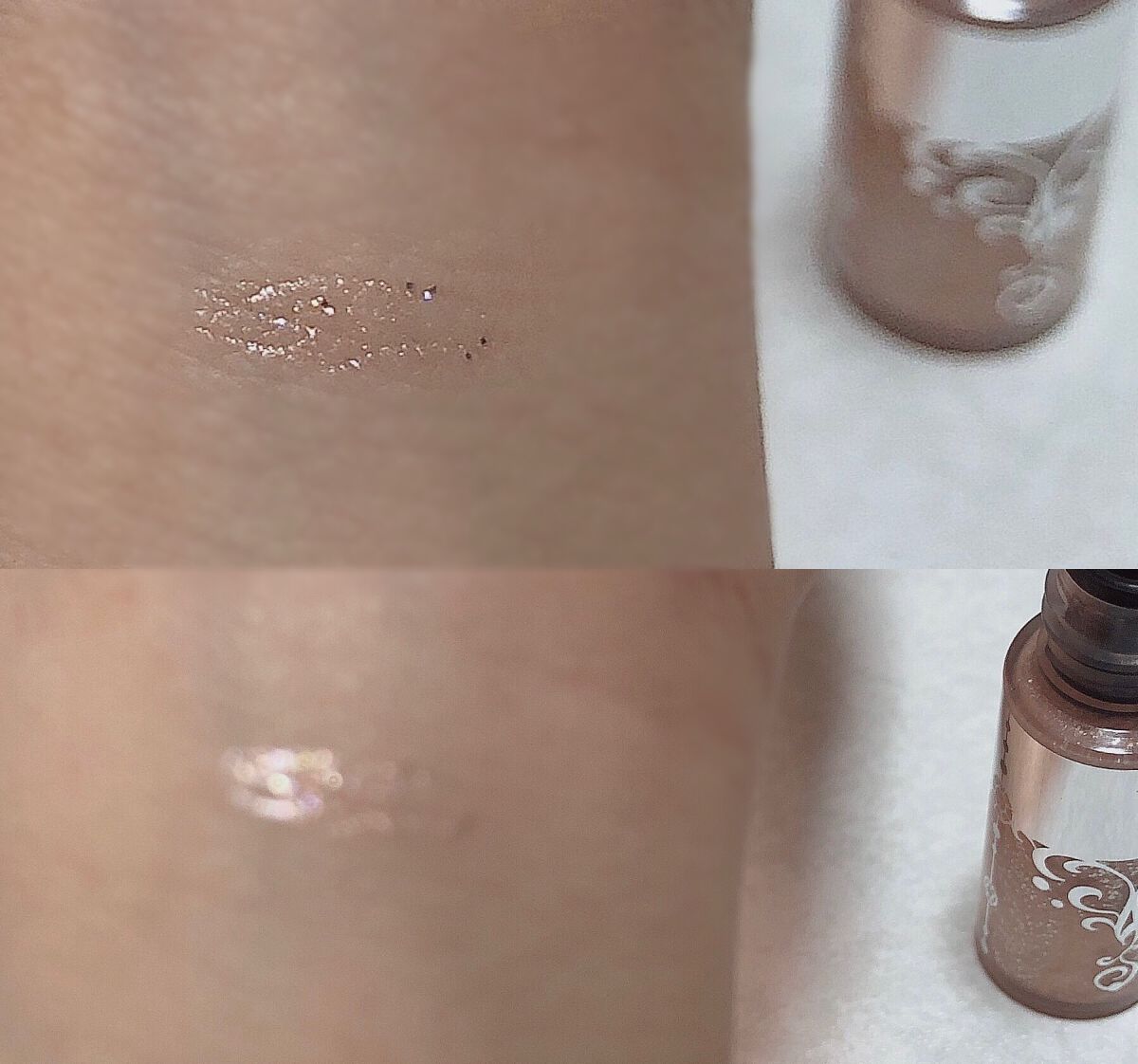 ジルスチュアート　アイダイヤモンド グリマー 04 amber tears/JILL STUART/グリッターを使ったクチコミ（3枚目）