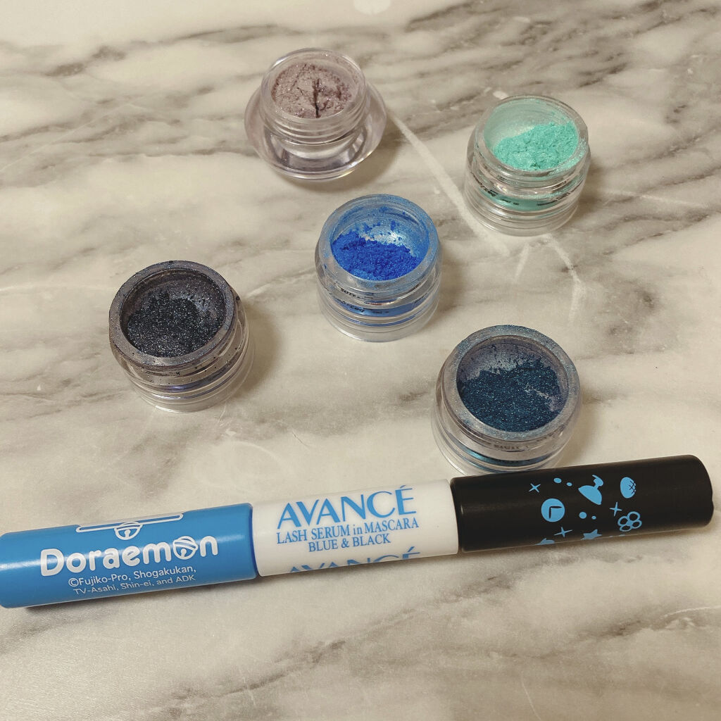 ラッシュセラムインマスカラ ドラえもん ブラック＆ブルー/アヴァンセ/マスカラを使ったクチコミ（2枚目）