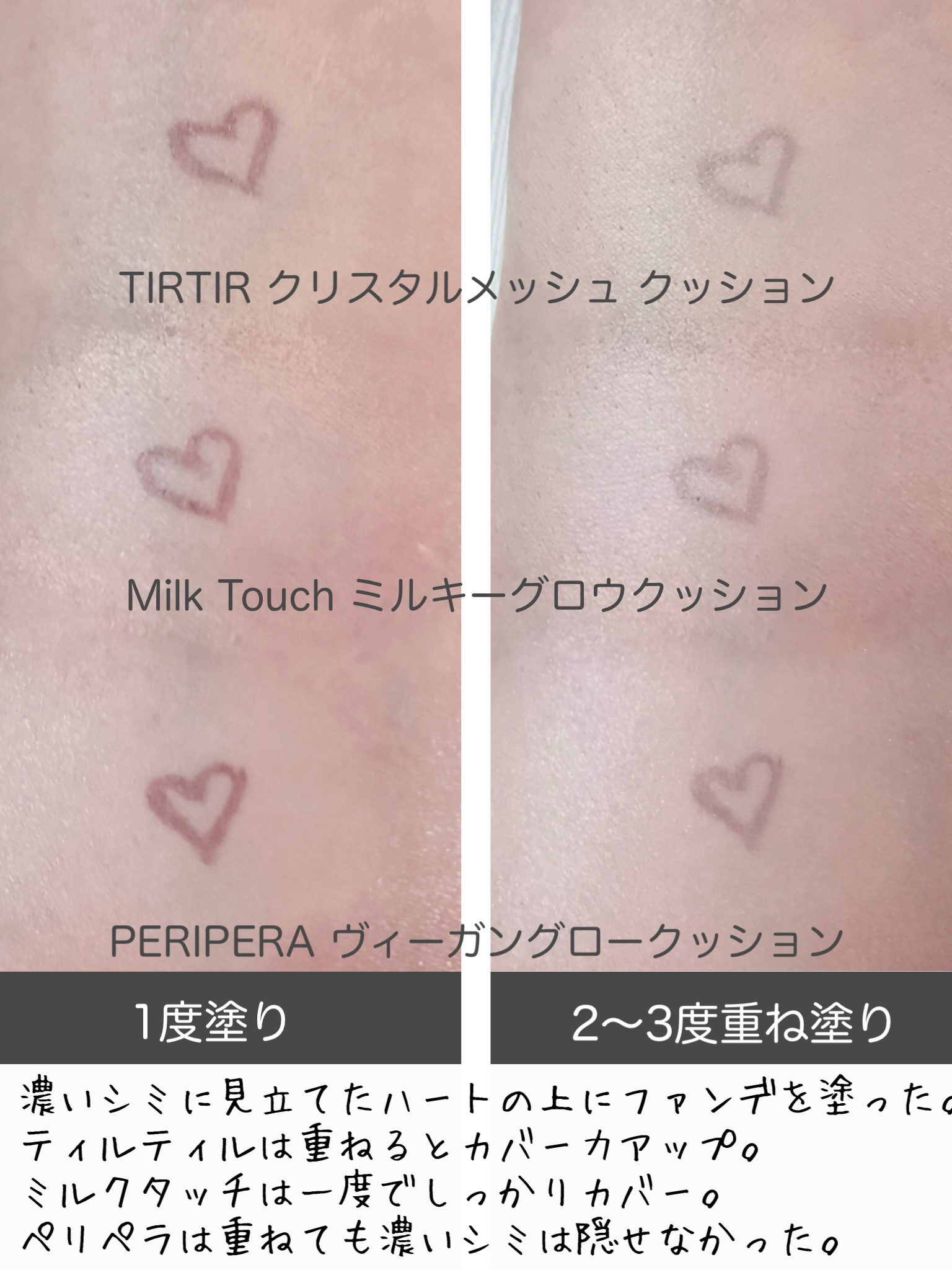 ムードヴィーガングロークッション 02 IVORY/PERIPERA/クッションファンデーションを使ったクチコミ（3枚目）