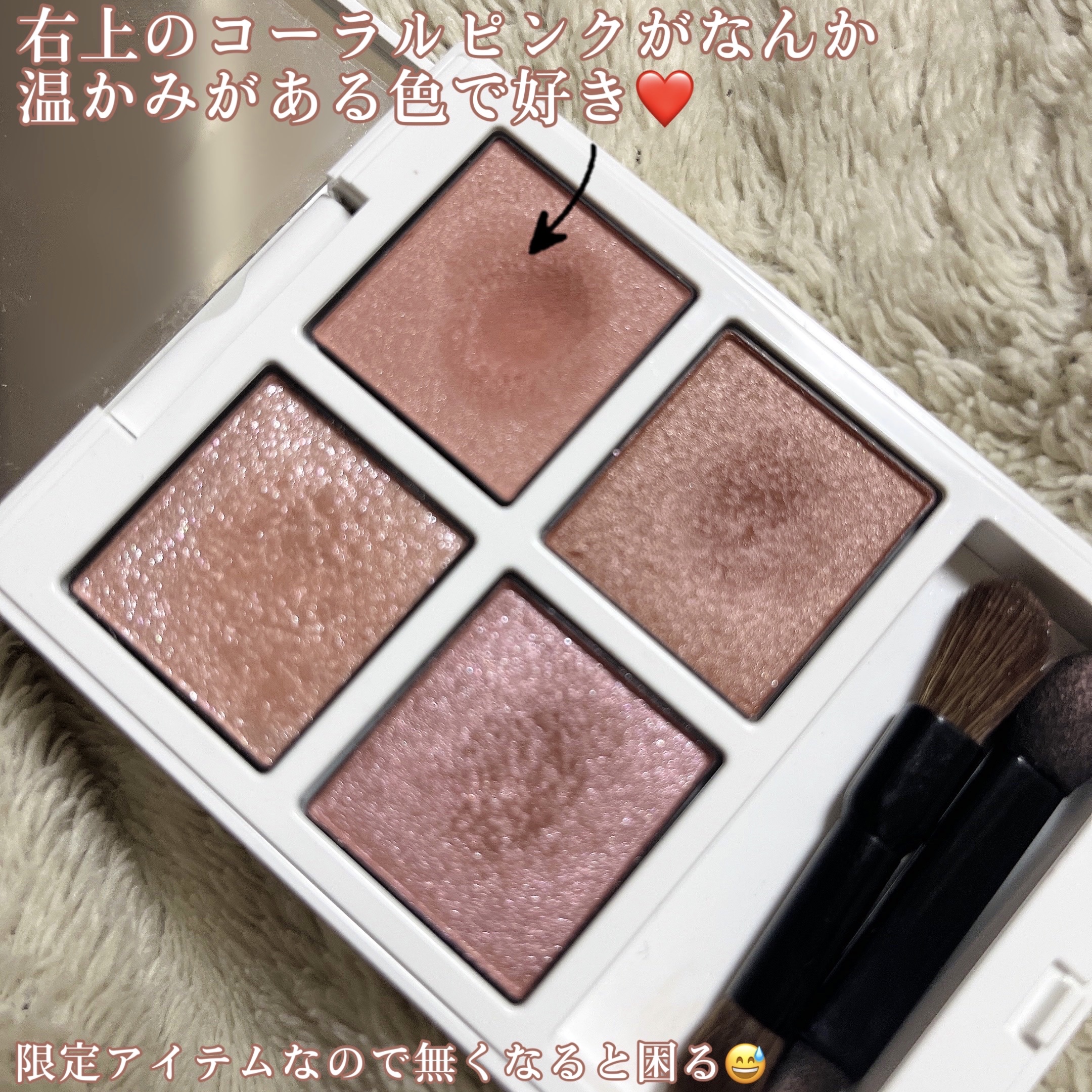 ミネラルクラッシィシャドー/エトヴォス/アイシャドウパレットを使ったクチコミ（3枚目）