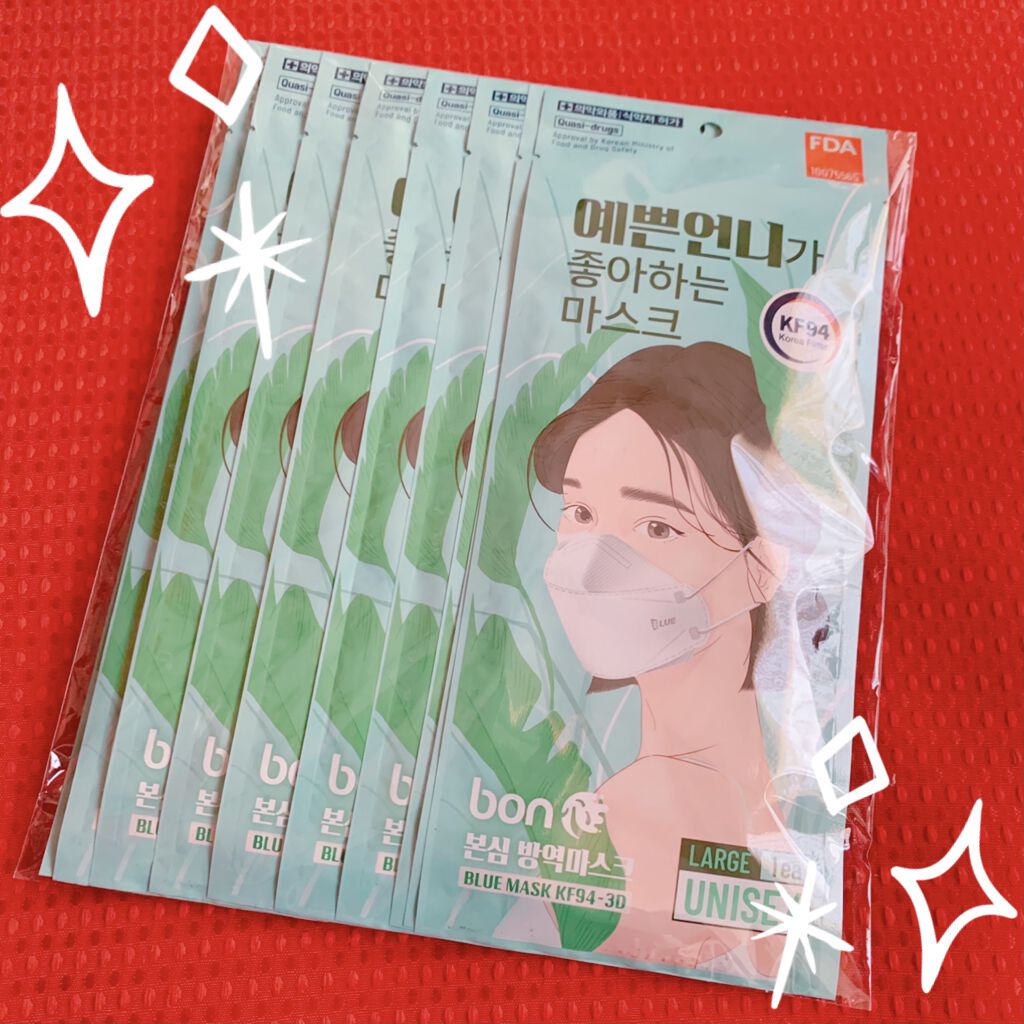 マスク KF94 イェップンオンニ/BLUE/マスクを使ったクチコミ（1枚目）