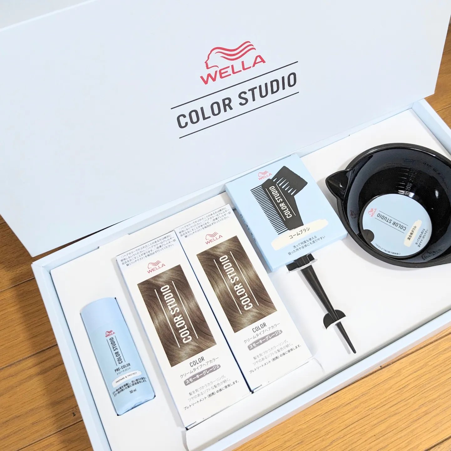 ウエラ カラースタジオ クリームタイプヘアカラー スモーキーグレージュ/ウエラ/ヘアカラーを使ったクチコミ（1枚目）