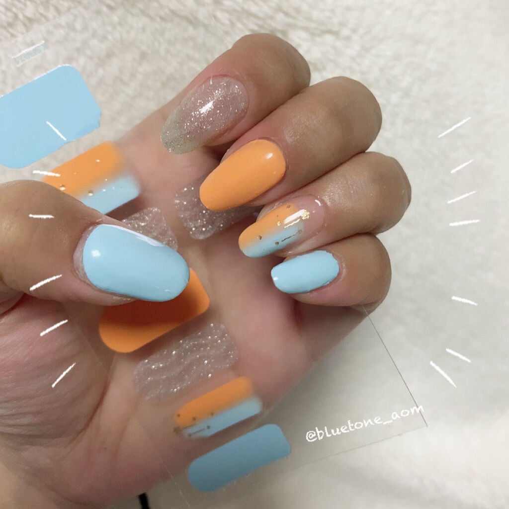 ネイルシール/Qoo10/ネイルシールを使ったクチコミ(3枚目)