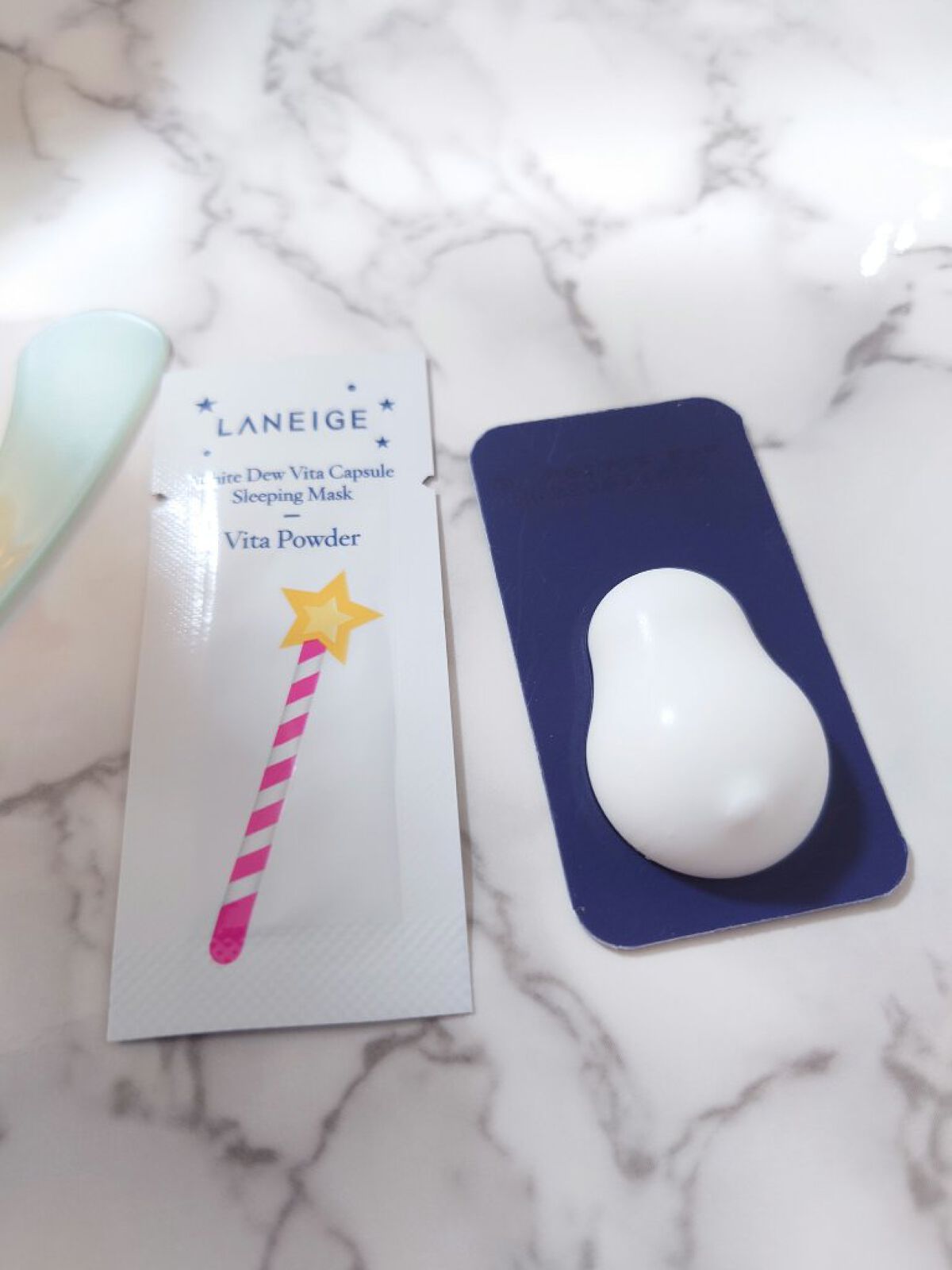 ホワイト デュー ビタカプセル スリーピング マスク/LANEIGE/シートマスク・パックを使ったクチコミ（2枚目）