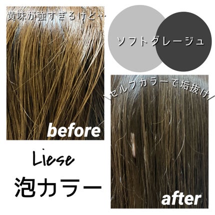 泡カラー/リーゼ/ヘアカラーを使ったクチコミ(1枚目)