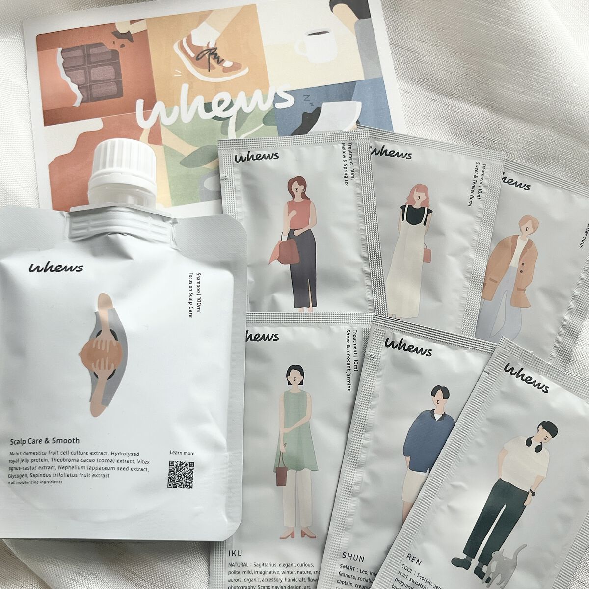 スカルプケア＆スムース シャンプー ミニパウチ 100mL/whews/市販シャンプーを使ったクチコミ（1枚目）