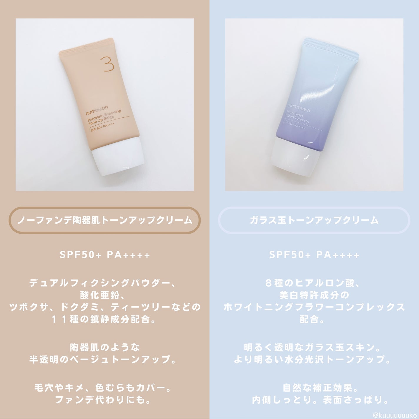 3番 ノーファンデ陶器肌トーンアップクリーム/numbuzin/化粧下地を使ったクチコミ(2枚目)