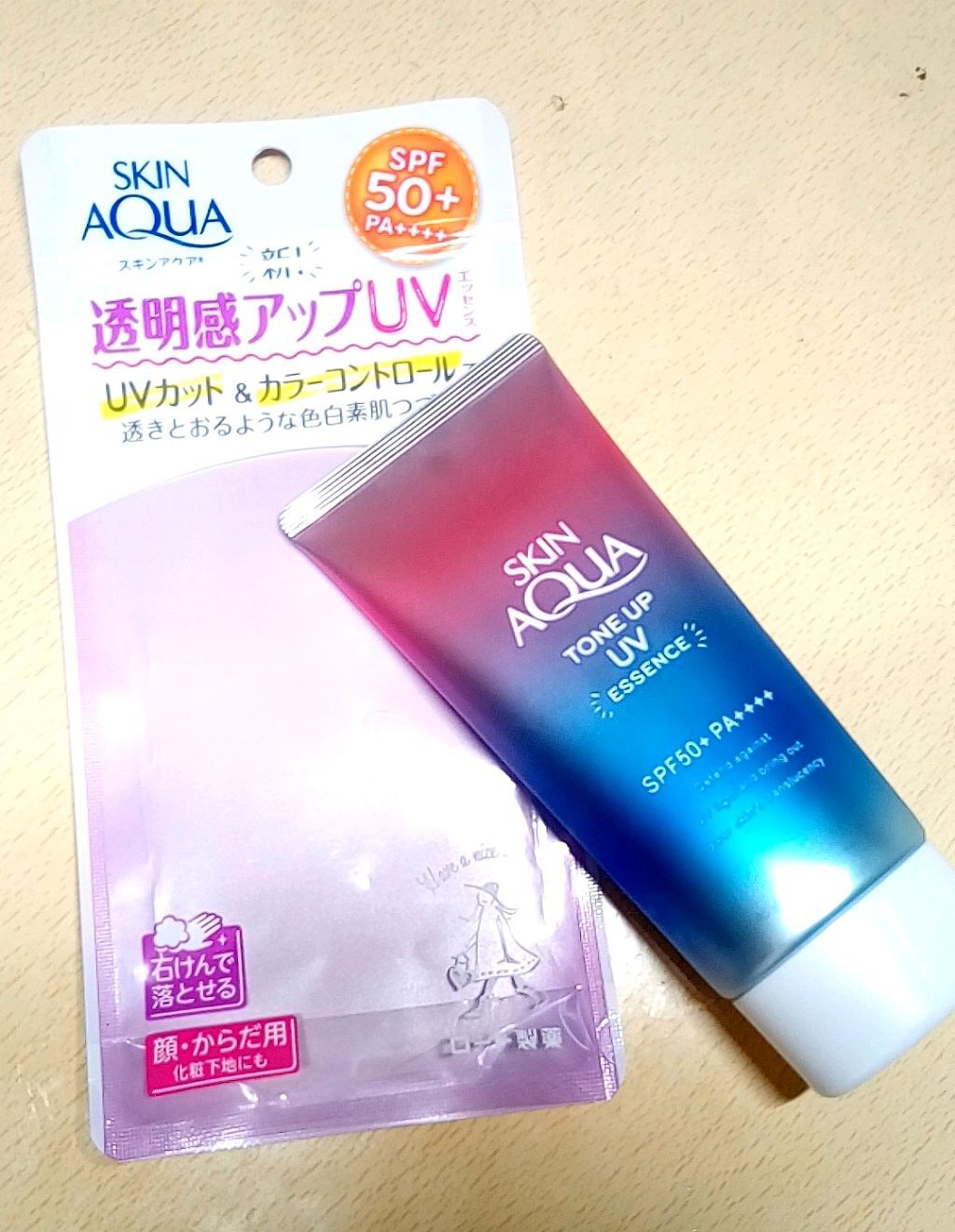 スキンアクア トーンアップUVエッセンス/スキンアクア/日焼け止めクリームを使ったクチコミ(1枚目)