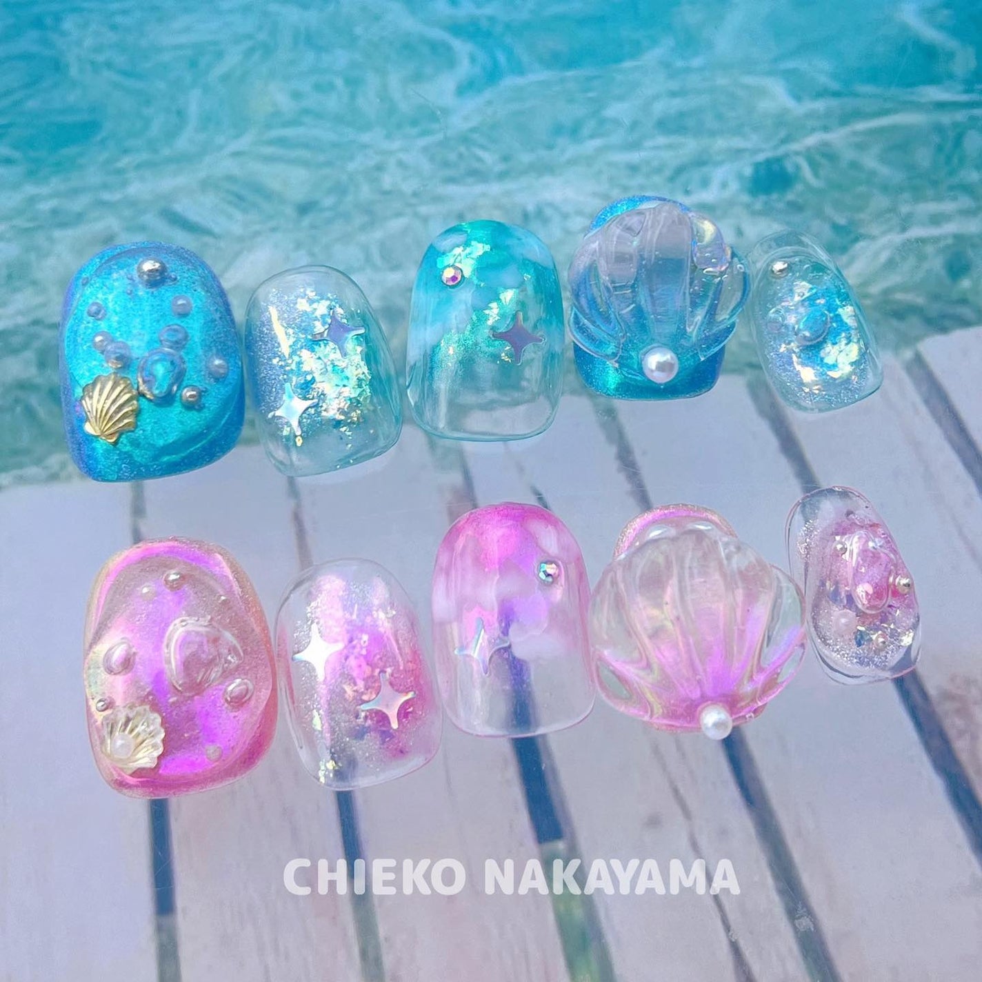 なかやまちえこ on LIPS 「夏のバブルネイル🫧⠀⠀@aby_sharenailに置いてある..」(2枚目)