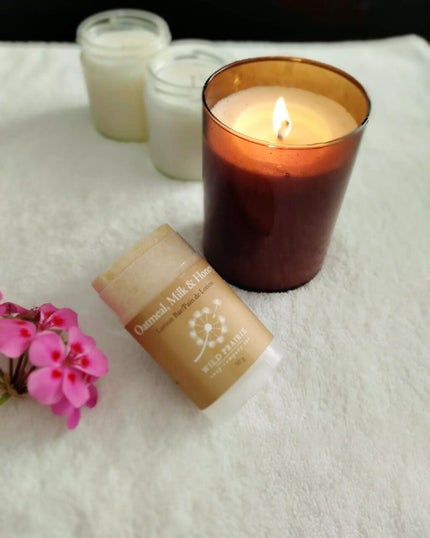 ローションバー オートミール ミルク&ハニー/Wild Prairie Soap/ボディローションを使ったクチコミ(2枚目)