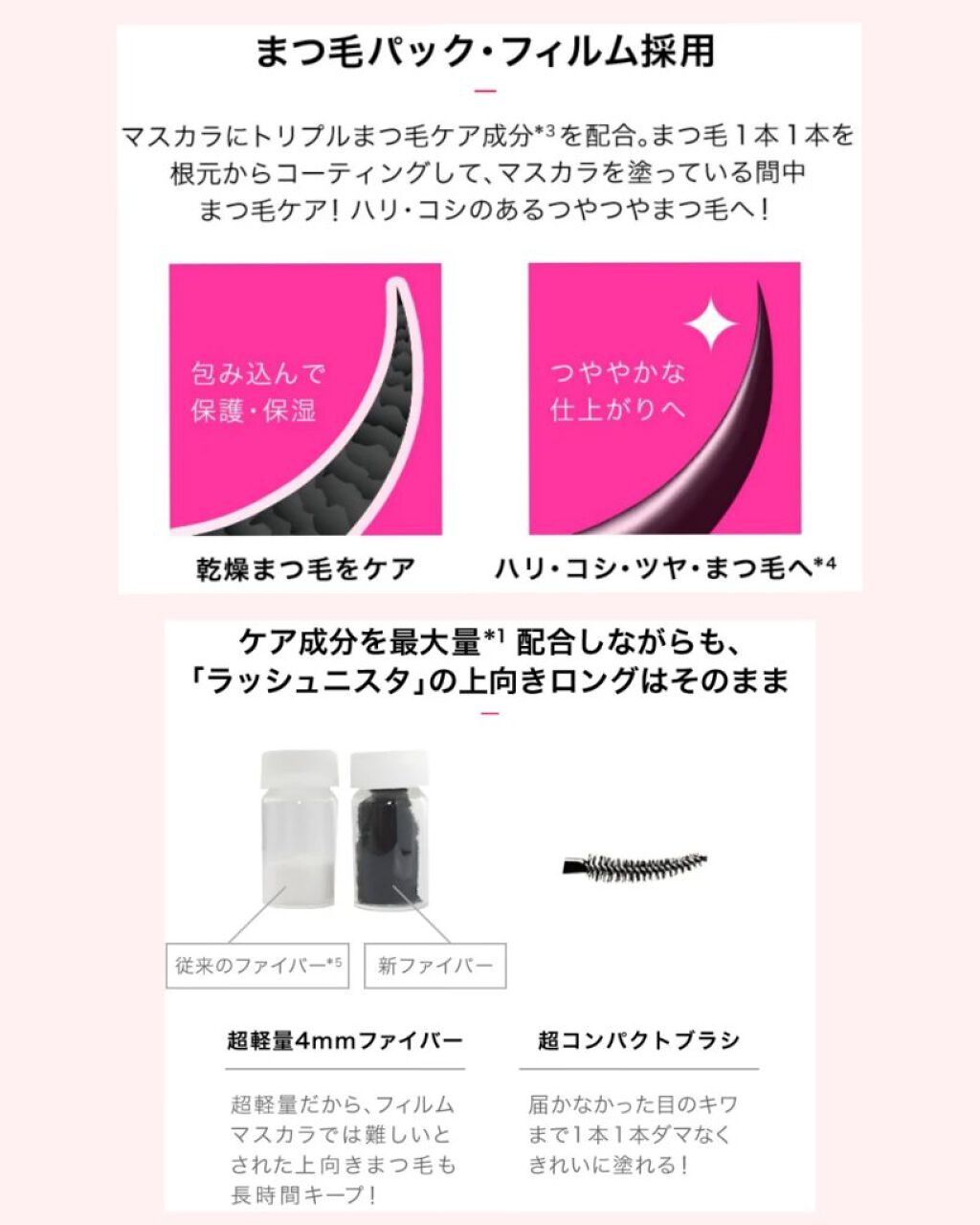 ラッシュニスタ ケアプラス 01 ブラック/MAYBELLINE NEW YORK/マスカラを使ったクチコミ（3枚目）