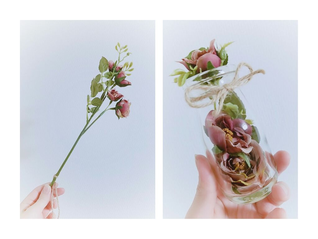 ❣️人気商品❣️ドライフラワー ガラスポット LEDライト付き