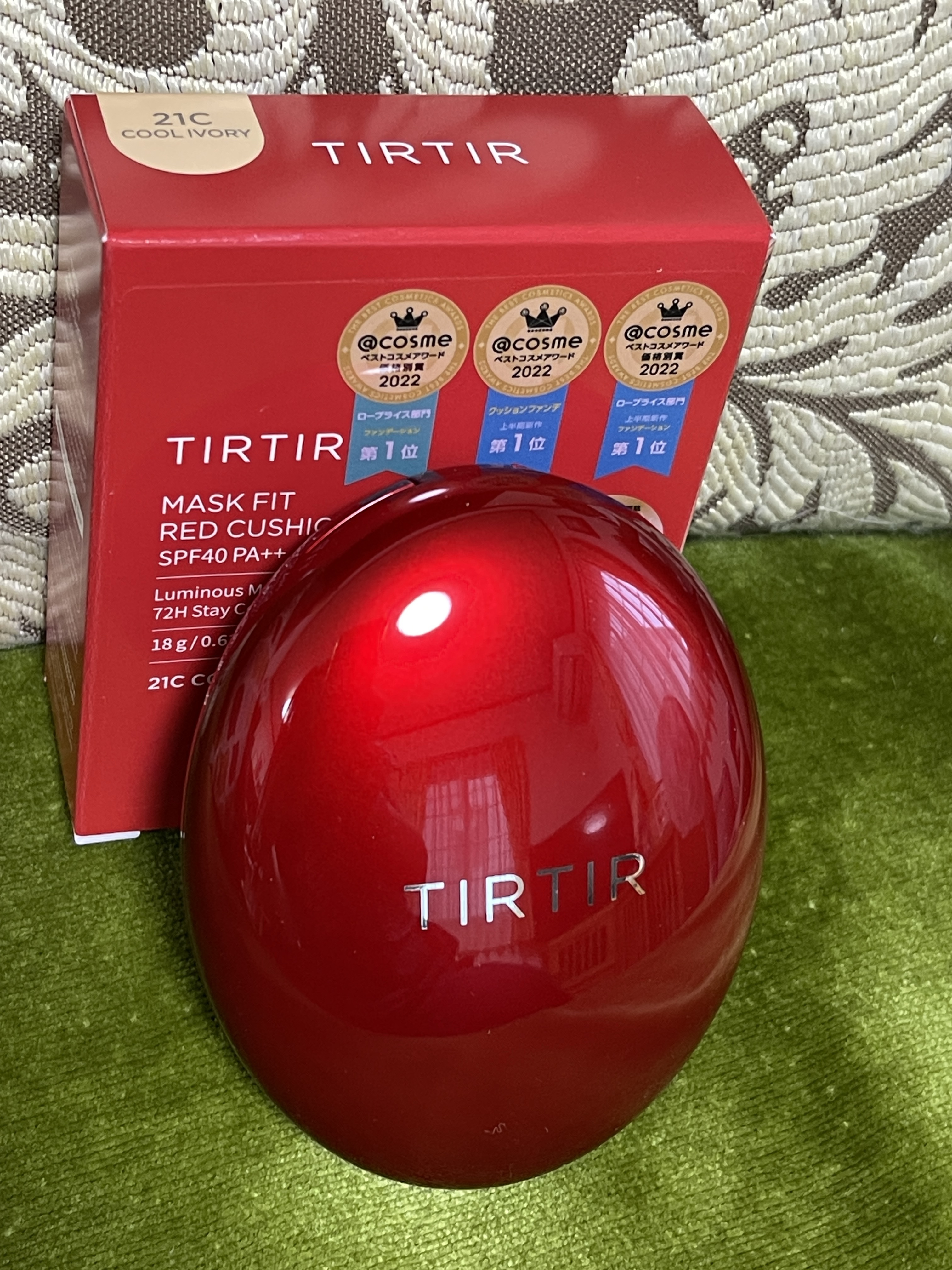 マスク フィット レッド クッション 21C クール アイボリー/TIRTIR(ティルティル)/クッションファンデーションを使ったクチコミ（1枚目）