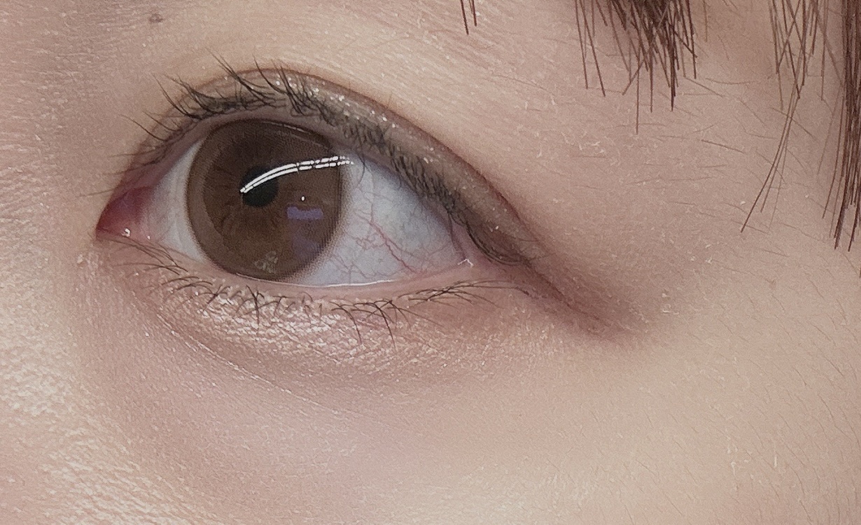 ShineTouch 1day ミルキーチョコ/OLENS/ワンデー（１DAY）カラコンを使ったクチコミ（2枚目）