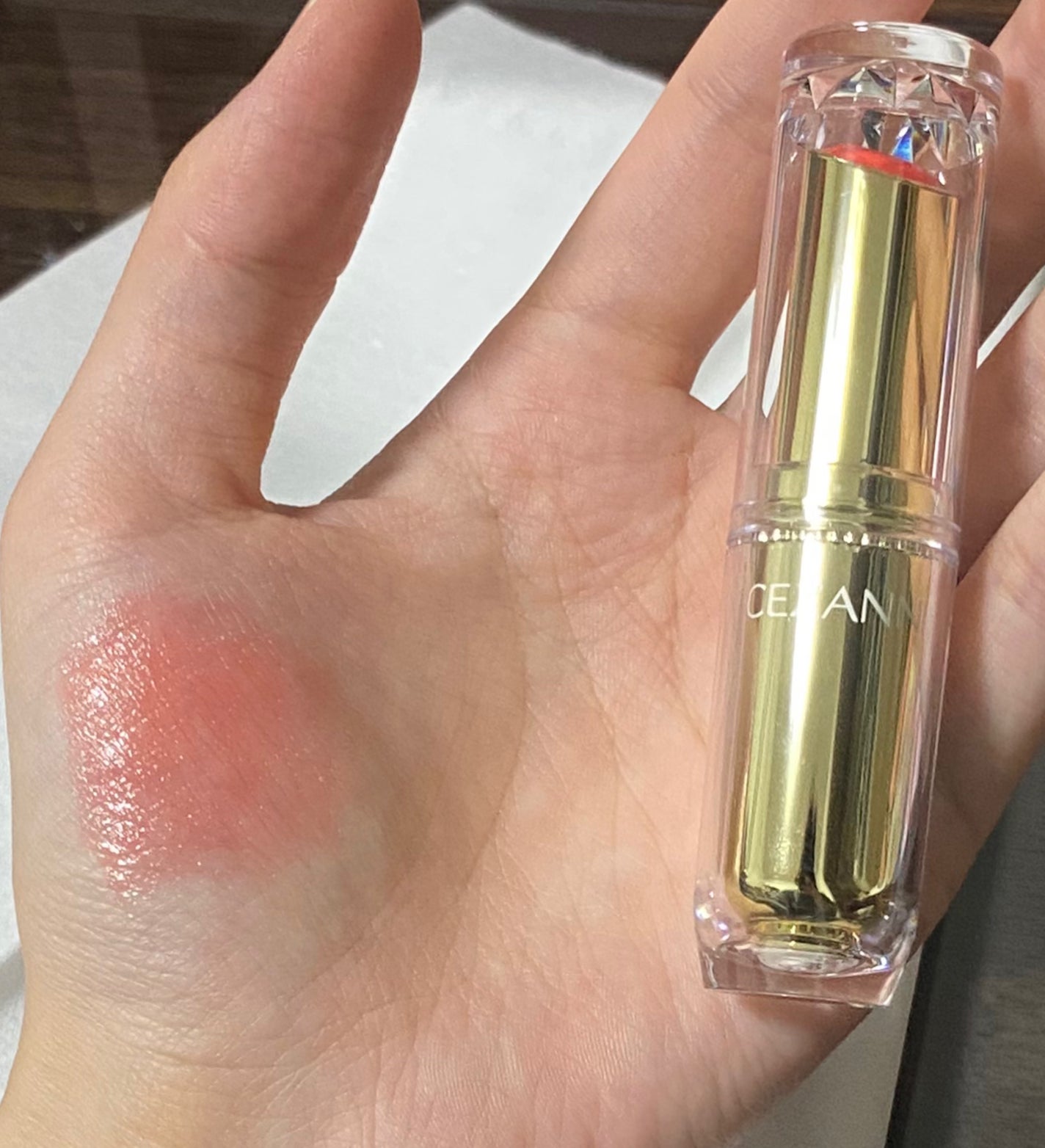 ラスティンググロスリップ/CEZANNE/口紅を使ったクチコミ(1枚目)