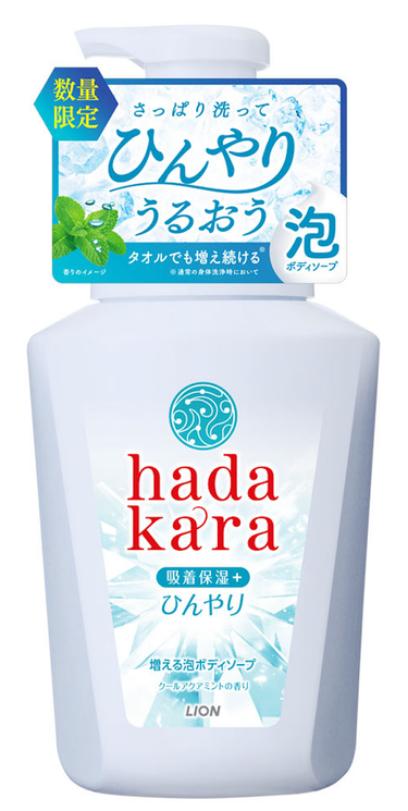 ｈａｄａｋａｒａボディソープ　泡で出てくるひんやりタイプ　クールアクアミントの香り hadakara