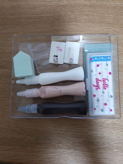 3段式クリアーケース/DAISO/その他化粧小物を使ったクチコミ(3枚目)