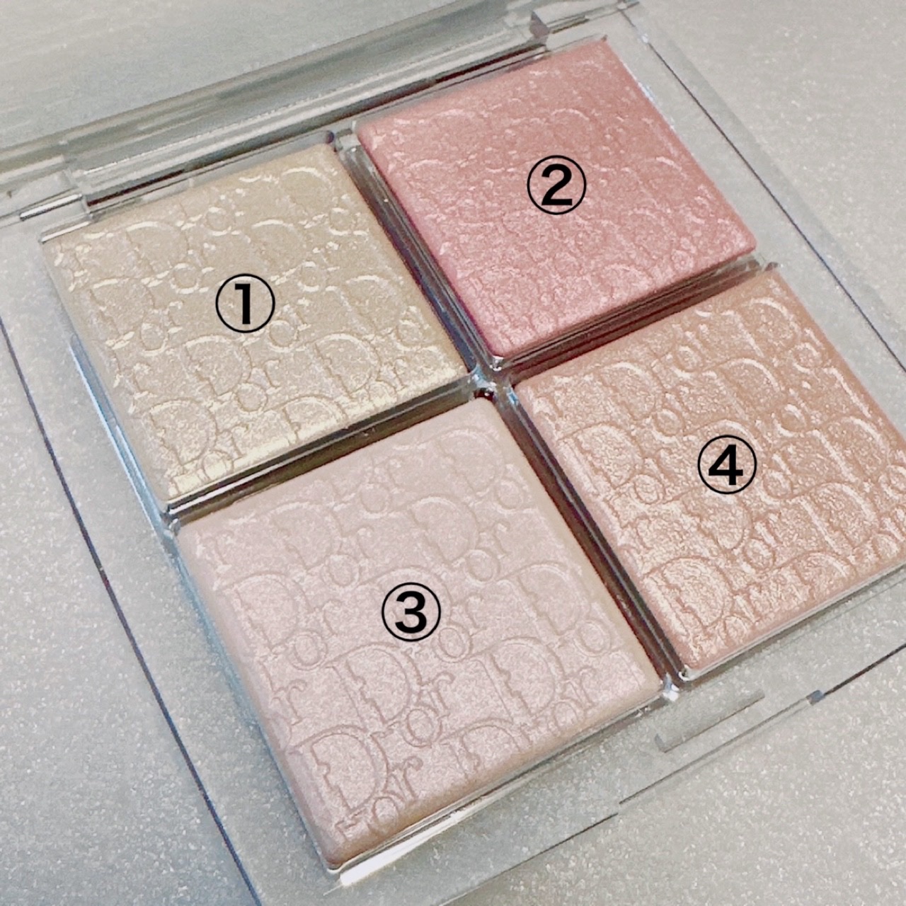 ディオール バックステージ フェイス グロウ パレット/Dior/ハイライトを使ったクチコミ（2枚目）