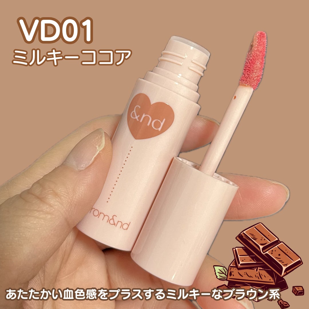 アンドバイロムアンド グラッシーボムティント/&nd by rom&nd/リップティントを使ったクチコミ(5枚目)