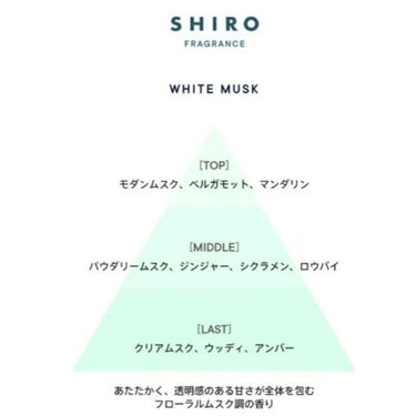 ホワイトムスク オードパルファン/SHIRO/香水(レディース)を使ったクチコミ（2枚目）