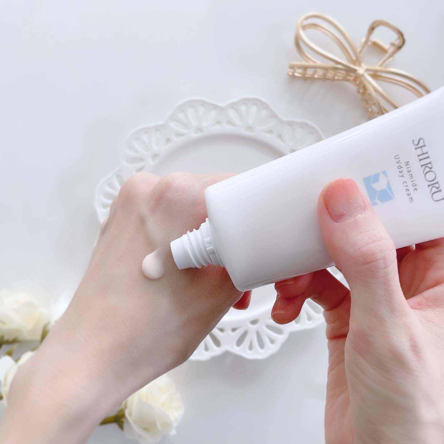 ナイアミドUVデイクリーム/SHIRORU/日焼け止めクリームを使ったクチコミ（2枚目）