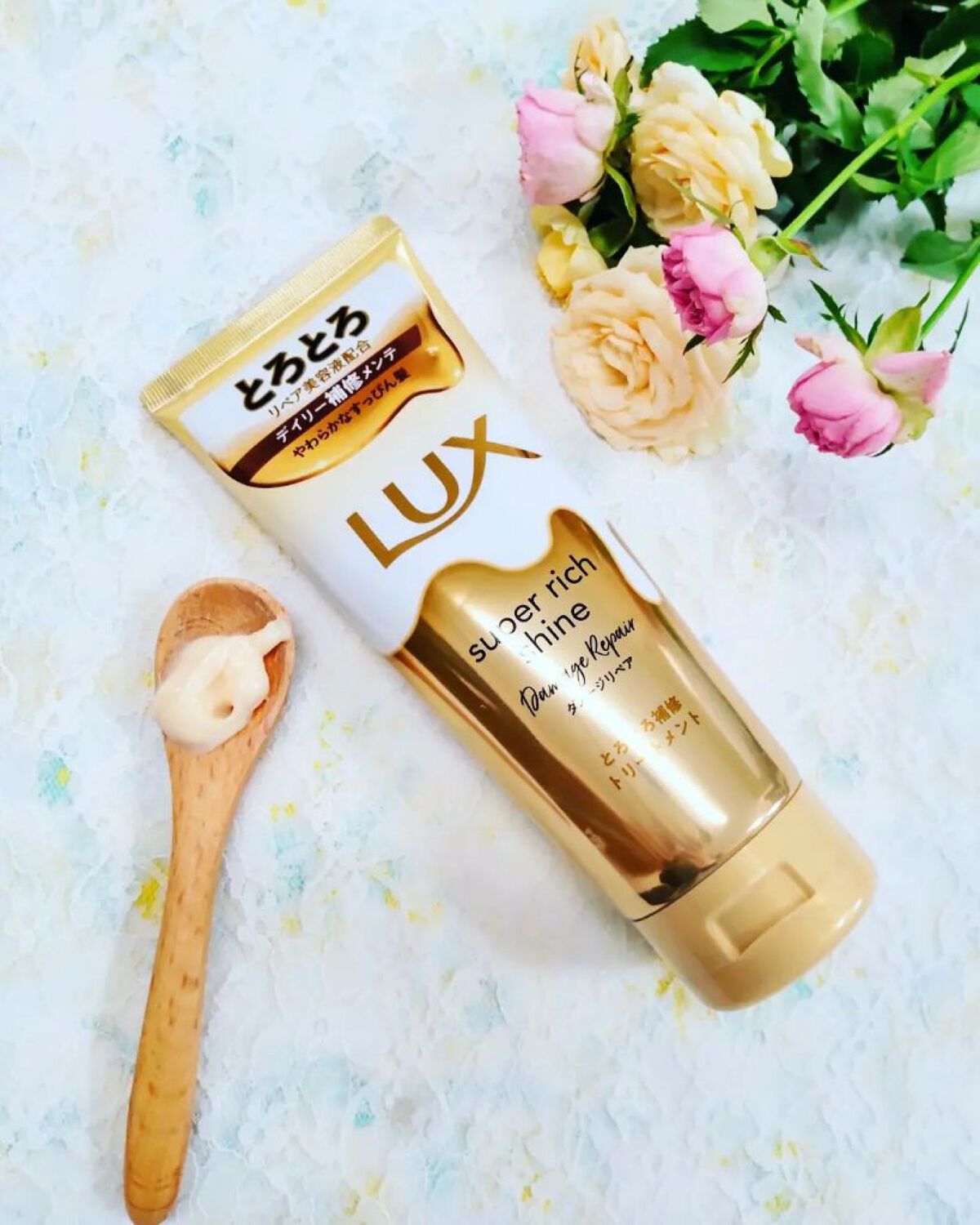 スーパーリッチシャイン ダメージリペア とろとろ補修トリートメント/LUX/洗い流すヘアトリートメントを使ったクチコミ（2枚目）