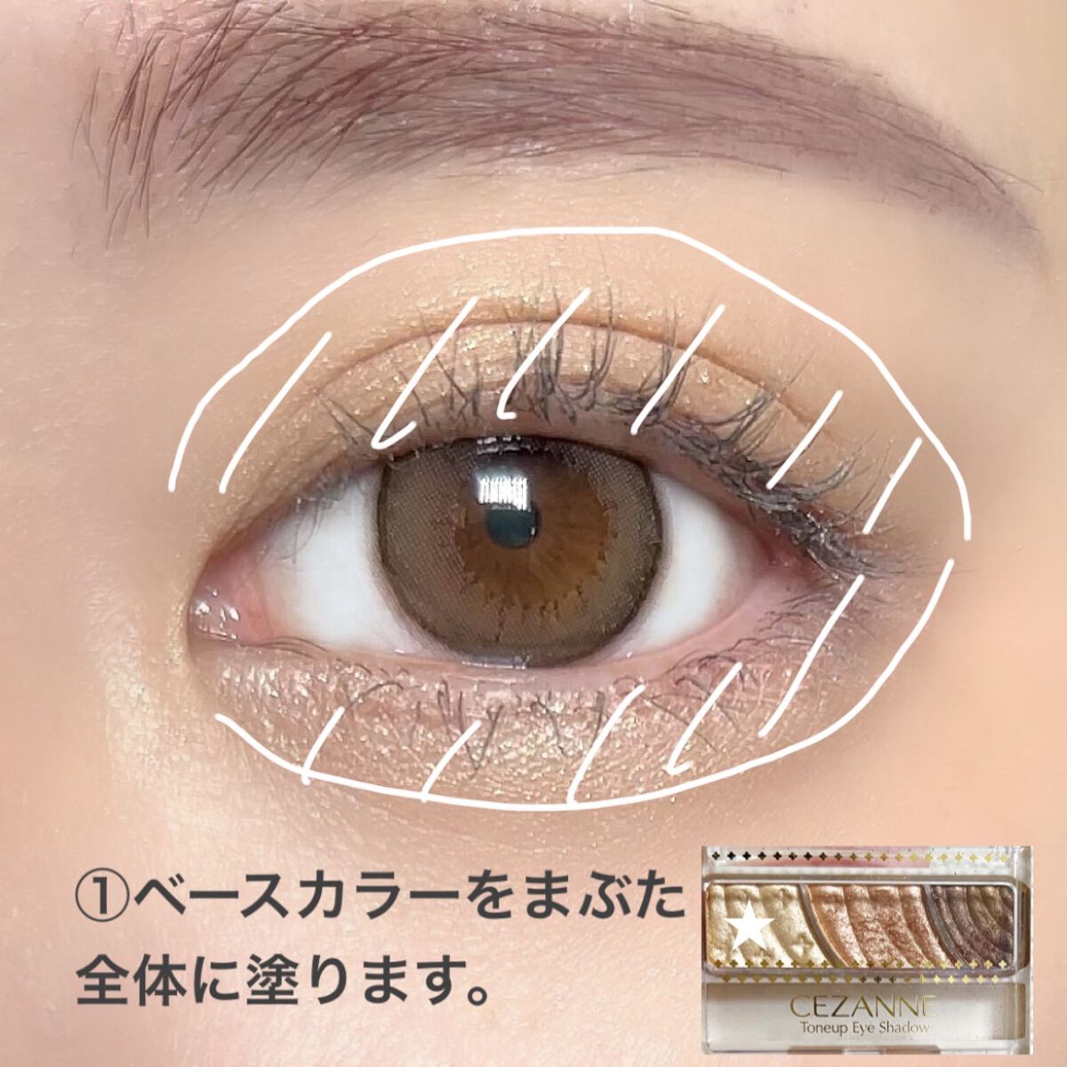 トーンアップアイシャドウ/CEZANNE/アイシャドウパレットを使ったクチコミ（3枚目）