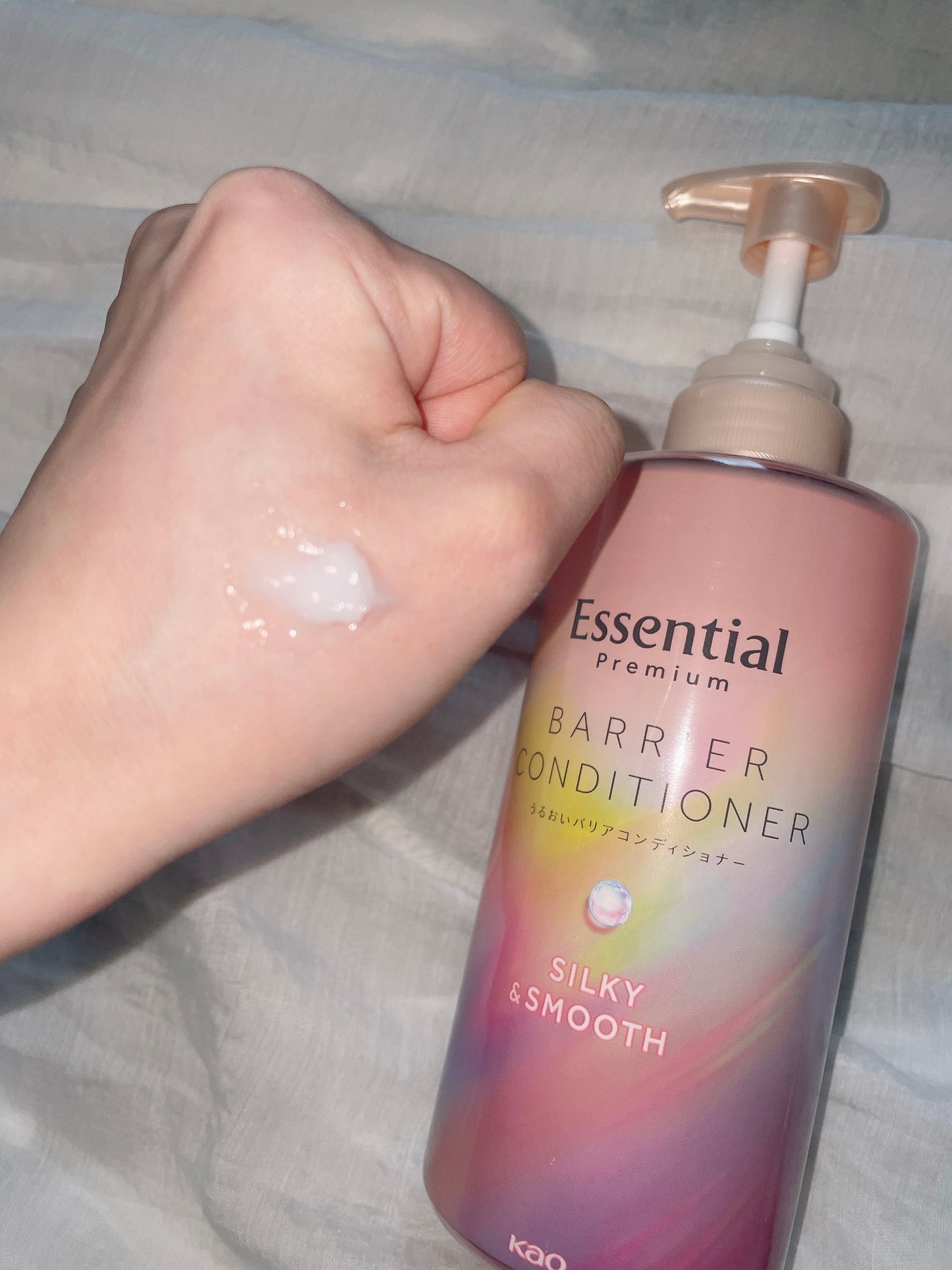 エッセンシャルプレミアム バリアシャンプー・コンディショナー シルキー&スムース/エッセンシャル/市販シャンプーを使ったクチコミ(5枚目)