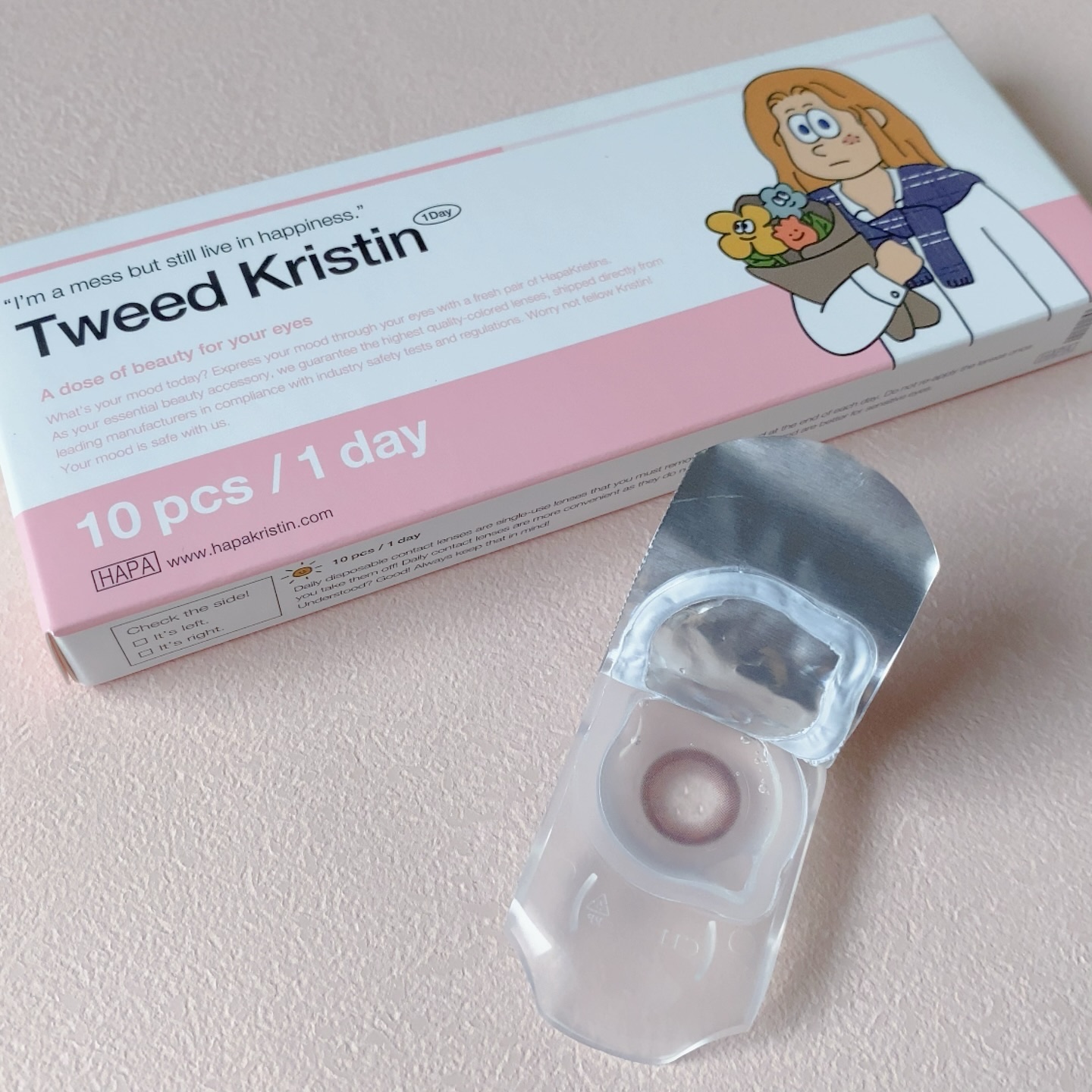 Tweed Kristin 1month/Hapa kristin/１ヶ月（１MONTH）カラコンを使ったクチコミ（2枚目）