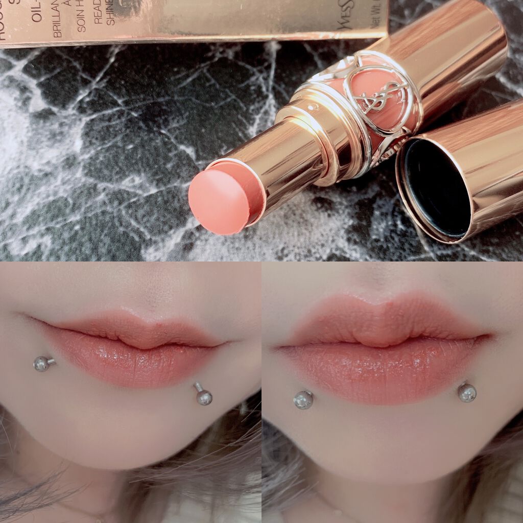 ルージュ ヴォリュプテ シャイン/YVES SAINT LAURENT BEAUTE/口紅を使ったクチコミ（3枚目）