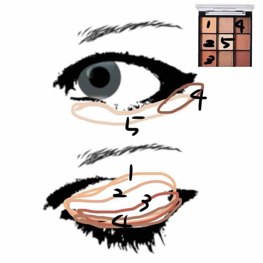 UR GLAM　BLOOMING EYE COLOR PALETTE/U R GLAM/アイシャドウパレットを使ったクチコミ（3枚目）