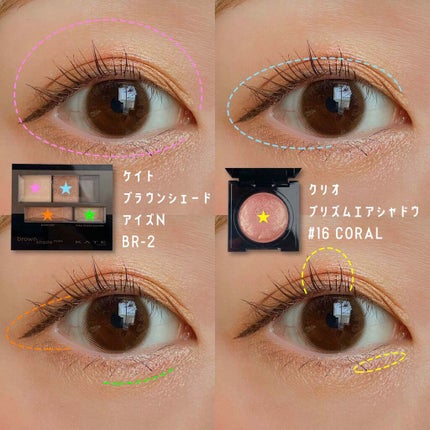 ブラウンシェードアイズN/KATE/アイシャドウパレットを使ったクチコミ(2枚目)