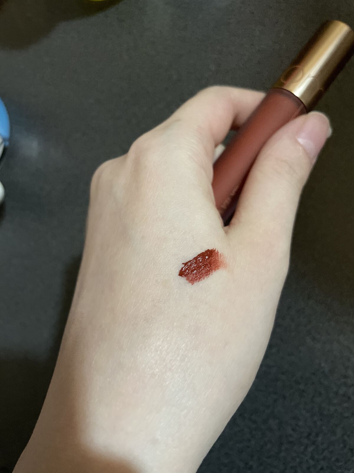 ミルクティーベルベットティント 06 ジャスミンティー/rom&nd/リップティントを使ったクチコミ（3枚目）