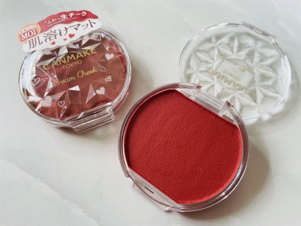 クリームチーク（マットタイプ） M01 アップルコンポート/キャンメイク/ジェル・クリームチークを使ったクチコミ（1枚目）