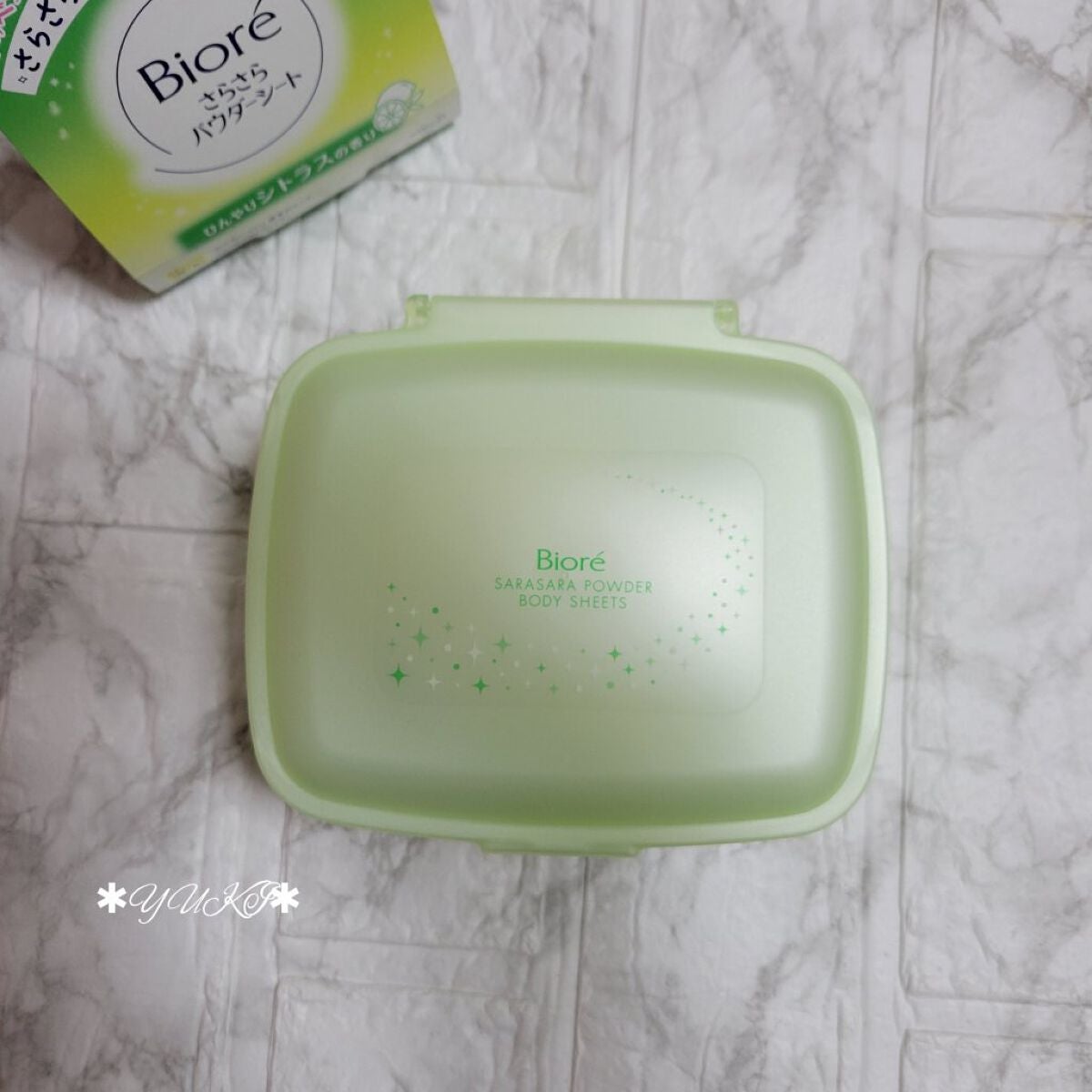 さらさらパウダーシート ひんやりシトラスの香り/ビオレ/ボディシートを使ったクチコミ(4枚目)
