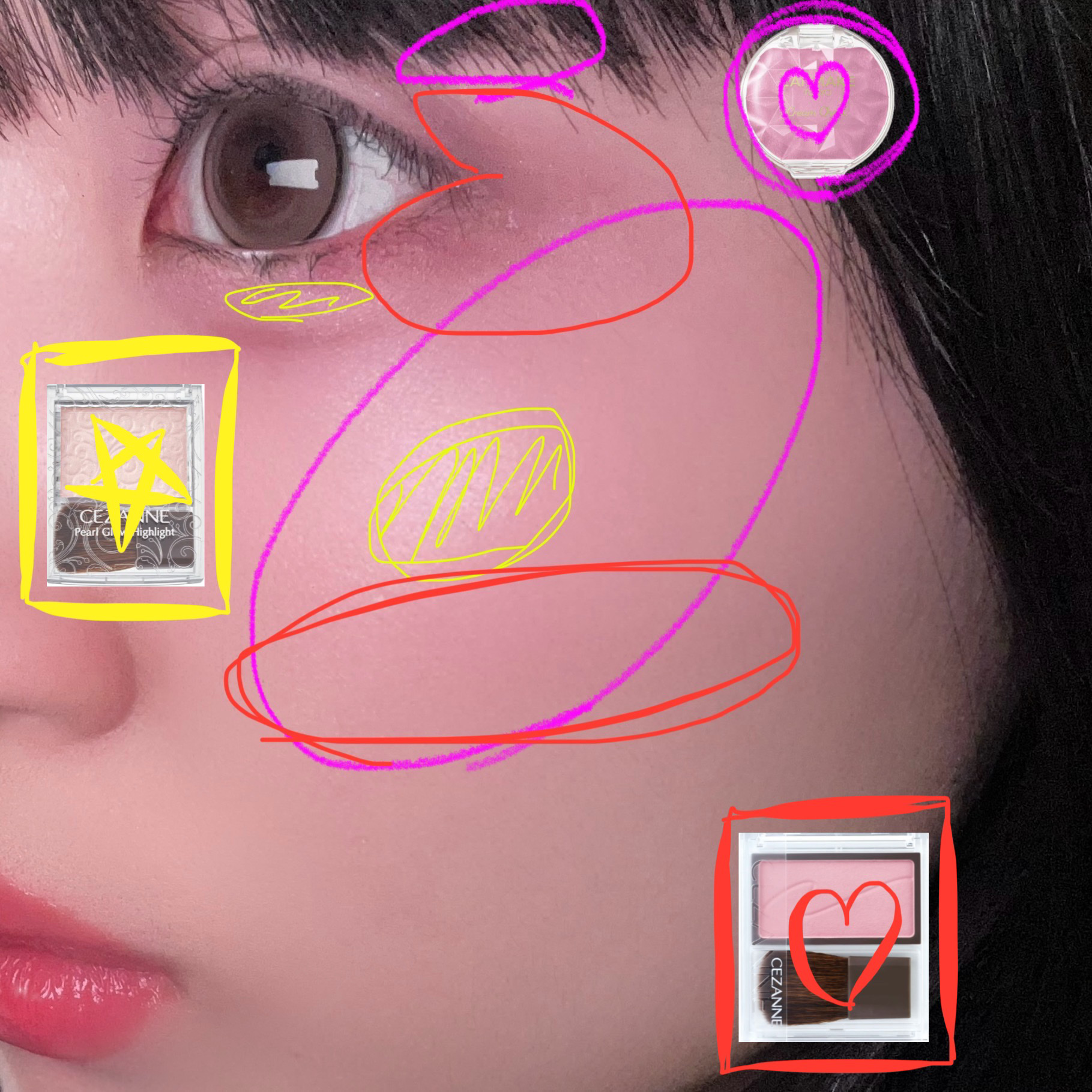 パールグロウハイライト/CEZANNE/パウダーハイライトを使ったクチコミ（3枚目）