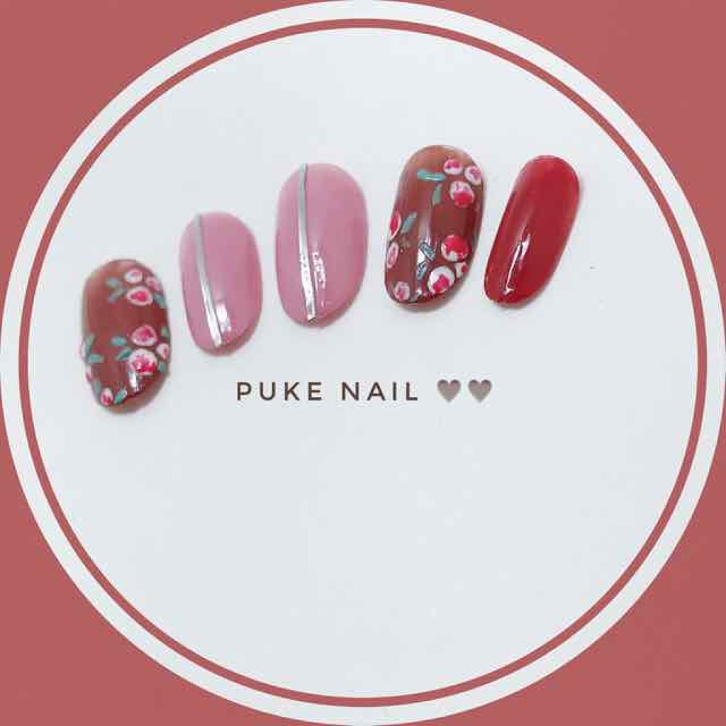 チェリー♡ピンク＆レッド　ネイルチップ/つけ爪 プケネイル/ネイルチップ・パーツを使ったクチコミ（2枚目）