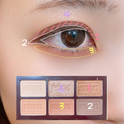 ハーシー プレイカラーアイズミニ/ETUDE/アイシャドウパレットを使ったクチコミ(2枚目)