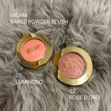Milani Cosmetics BAKED POWDER BLUSHのクチコミ「◼︎MILANI◼︎
BAKED POWDER BLUSH
左→LUMINOSO
右→ROSE.....」（1枚目）