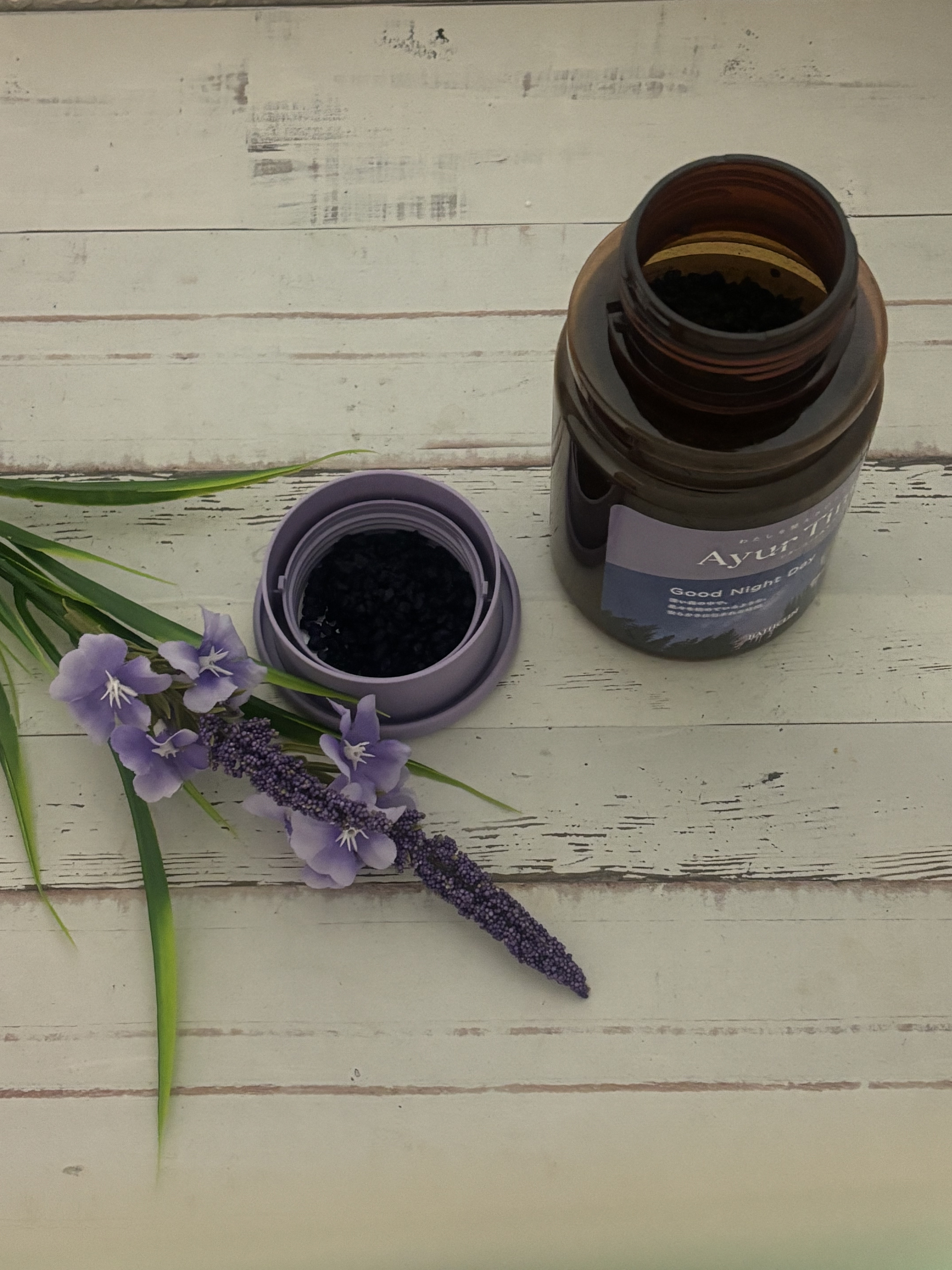 アーユルタイム グッドナイトデイ バスソルト シダーウッド&ゼラニウムの香り/バスクリン/無機塩系入浴剤を使ったクチコミ（2枚目）