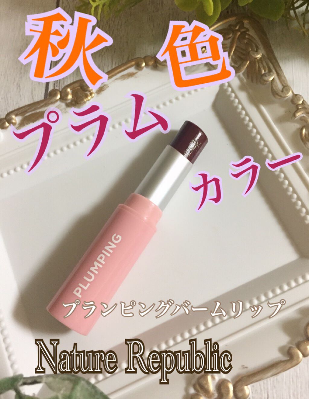 こんにちは😃

今回は、ネイチャーリパブリックのリップバーム。
"モイストエンジェルリップバーム #ENVY RED"
を紹介します🎶

秋冬にぴったりのプラムカラー🎵

一見ドギツいカラーに見えますが、実際唇にのせると、透け感がある