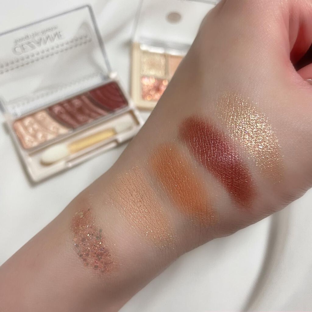 トーンアップアイシャドウ/CEZANNE/アイシャドウパレットを使ったクチコミ(4枚目)