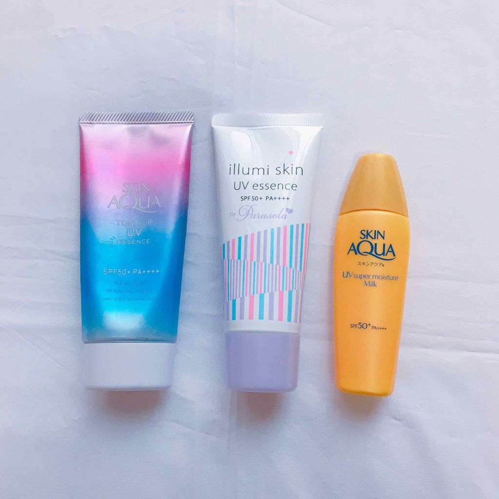 スーパーモイスチャーミルク/スキンアクア/日焼け止めミルクを使ったクチコミ（3枚目）